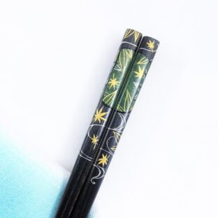 「円窓　深緑もみじ」箸