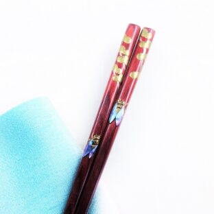 「せみ　朱」箸